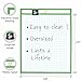 EUOTEO Heavy Duty Dry Erase Pockets - 10