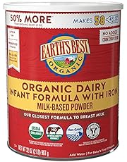 Earth's Best Organic Dairy Infant Powder Formula with Iron, Omega-3 DHA and Omega-6 ARA, 32 Ounce