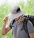 LETHMIK Outdoor Waterproof Fishing Hat,Summer UV Protection Breathable Boonie Hat Hunting Safari Sun Hat Light Grey