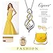 Caperci Sterling Silver Diamond Accent Twist Flame Pendant Necklace - Best Jewelry Gift for Women & Girls