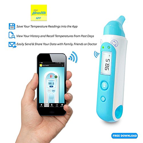 Pyle Ear & Forehead Digital Thermometer Safe and Easy for Babies