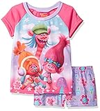 Trolls Little Girls' 2-Piece Pajama Set, Pink, 6