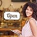 Double-Sided Wooden Open Sign for Business - 12 х 6 Inches Open Closed Sign for Window or Door, Vintage Style Wood Panel, Decorative