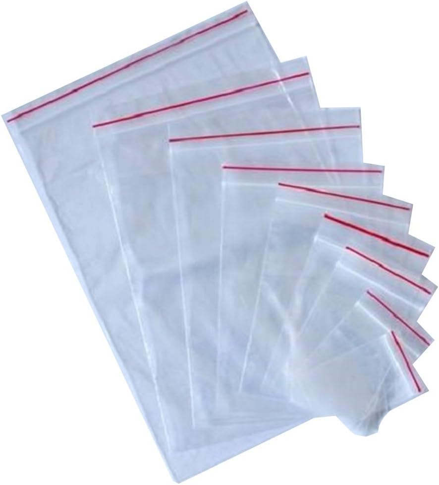 100 PCS 6 x 8 cm Plastic Zip Lock Bags Clear Poly Ziplock Bag