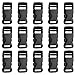 Coopay 15 Pack Plastic Buckle Adjustable Quick Side Release Buckles Replacement for Webbing Strap Pet Collar Backpack Luggage Strap Repair (5/8 Inch, Black)