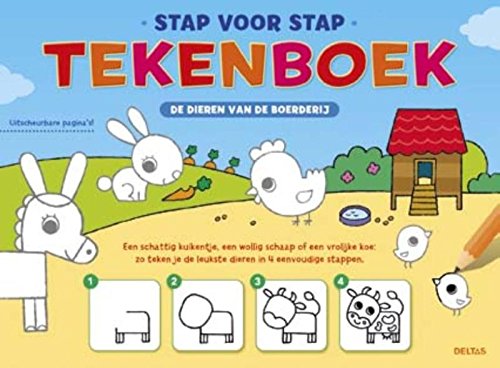 Stap Voor Stap Tekenboek De Dieren Van De Boerderij Een Schattig Kuikentje Een Wollig Schaap Of Een Vrolijke Koe Zo Teken Je De Leukste Dieren In 4 Eenvoudige Stappen Amazon Co Uk Znu