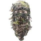 Ghillie Camouflage Leafy Hat 3D Full Face Mask Headwear Turkey Camo Hunter Hunting Accessories