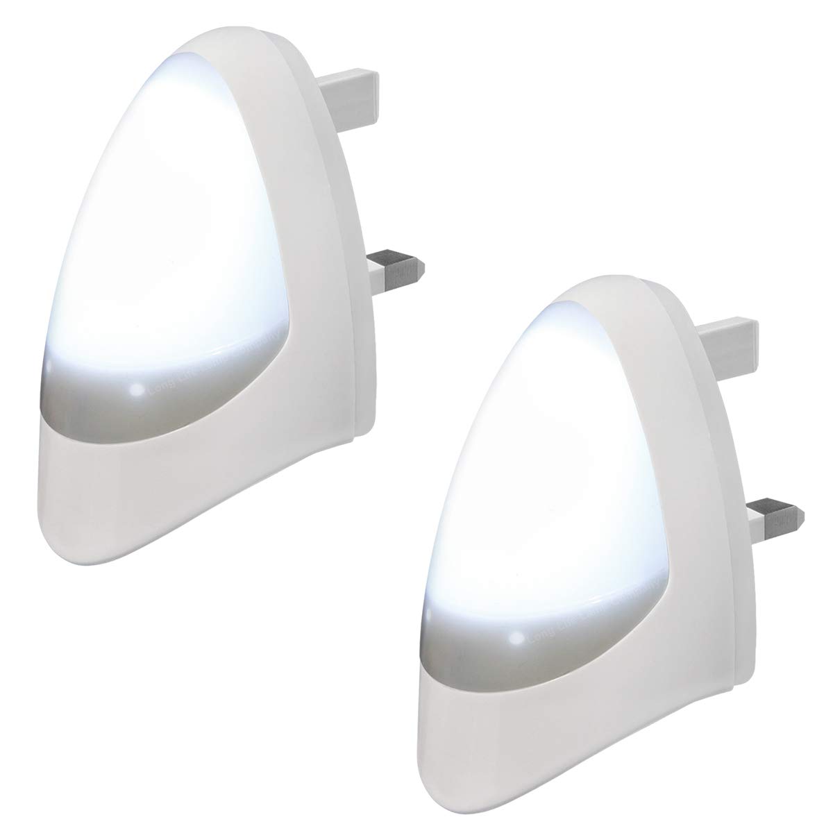 Automatic LED Night Light, Plug in Energy Saving Dusk 2 Dawn Sensitive Night Light - White, Pack of 2