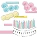 Gender Reveal Party Supplies Baby Shower Decorations Baby Blue Pink Cream Gold Tissue Paper Pom Pom Flowers Triangle Banner Paper Tassel Garland Circle Garland for Birthday/Party/Nursery Decorations
