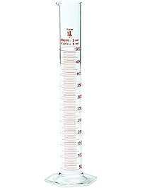 500ml Graduated Cylinder, Borosilicate 3.3 Glass, Single Metric Scale, Karter Scientific 213I14 (Single)