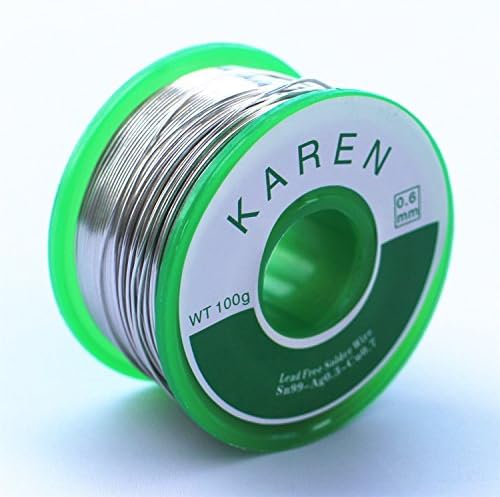 Lead Free Solder Rosin Core Solder Wire (Sn99 Ag0.3 Cu0.7, 0.6mm, 0.22lb) for Electrical Soldering