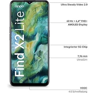 OPPO Find X2 Lite - Smartphone 128GB, 8GB RAM, Single Sim, Moonlight Black - immagine 3