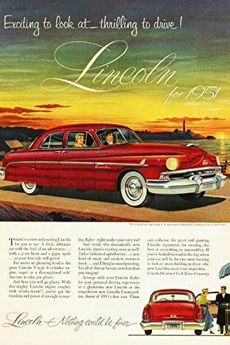Amazon Com 11x14 Old Tin Metal Sign All New 51 Lincoln Luxury Car Vintage Advertising Made In The Usa By Mostly Art Struff Posters Prints