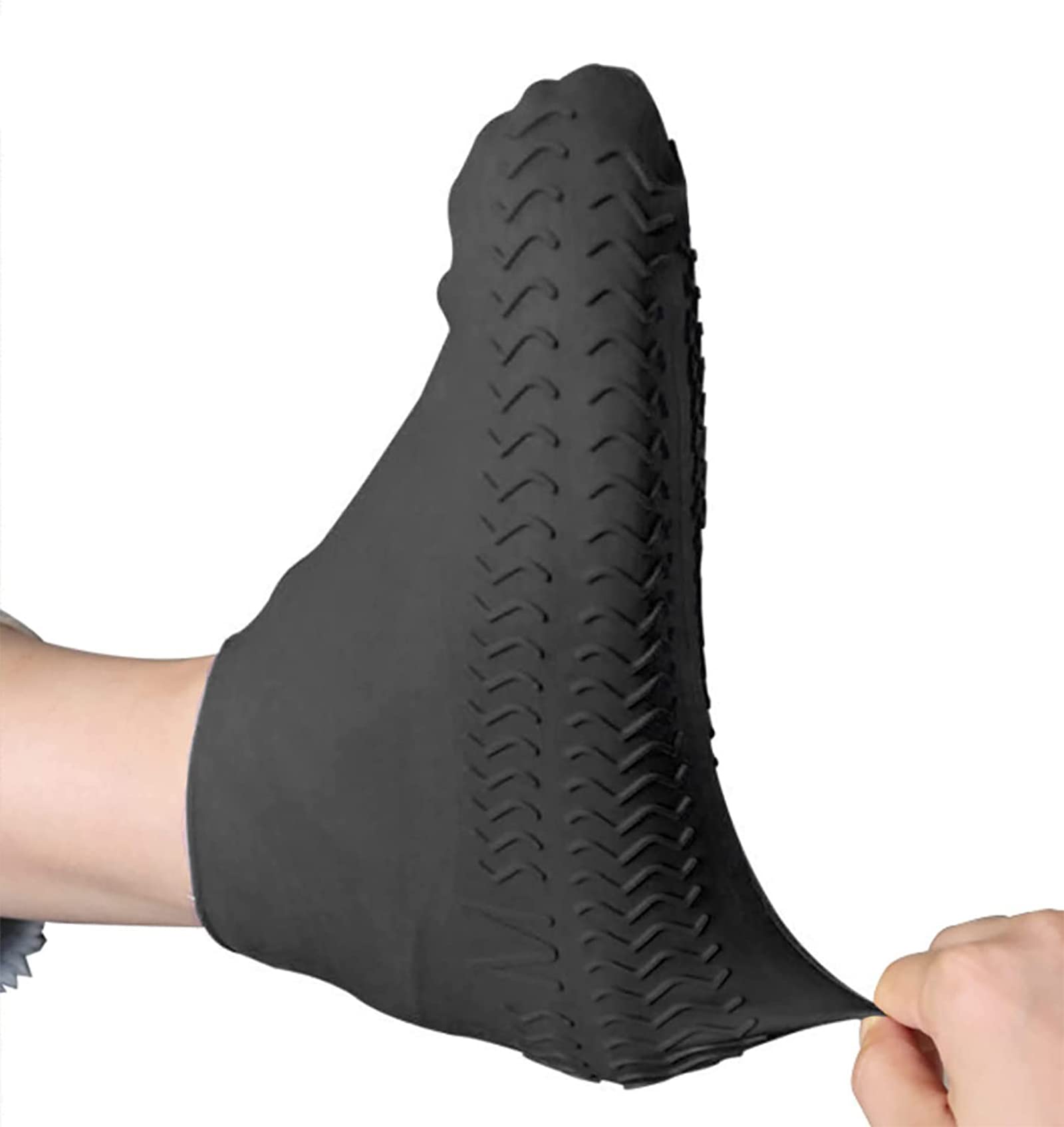Photo 1 of Unisex Waterproof Shoe Covers, Reusable, Slip-Resistant, Silicone Shoe Protectors Black X-Large