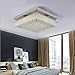 Crystal Ceiling Lights Flush Mount LED Light Fixtures Ceiling Lamp Chandelier Lighting Fixture Colse to Ceiling Lights Ceiling Light Fixture Aluminum Pendant Lamp for Dining Room Bedroom -15Inch