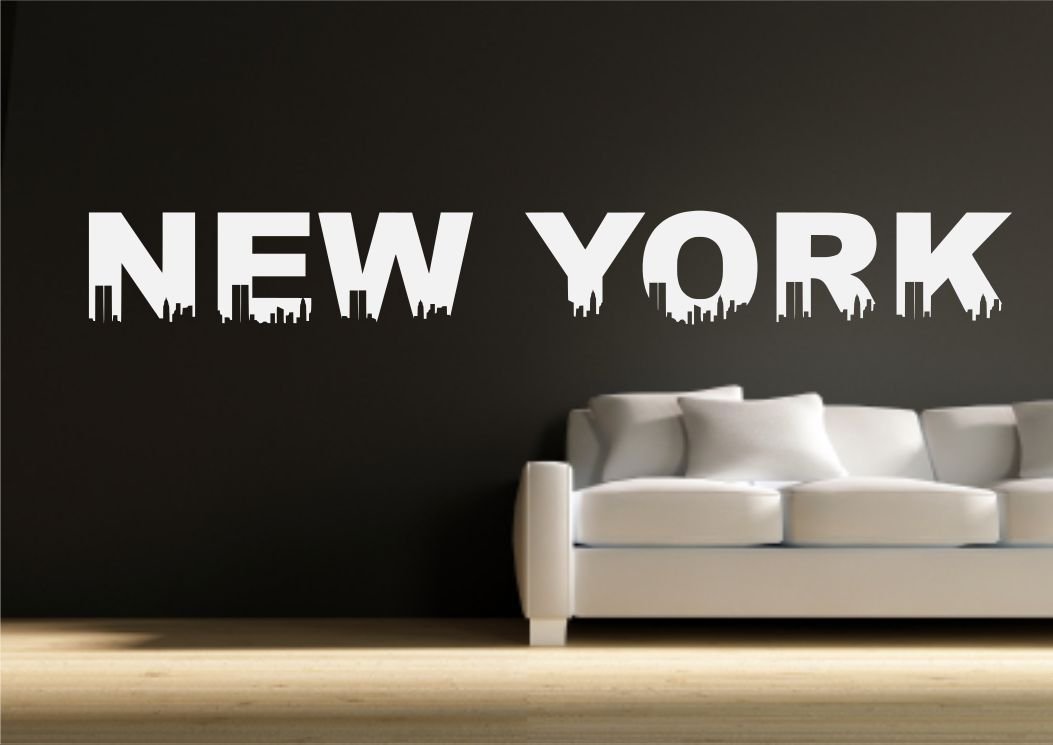 New York Themed Wall Sticker Decal Transfer Mural Stencil Art Tattoo Print