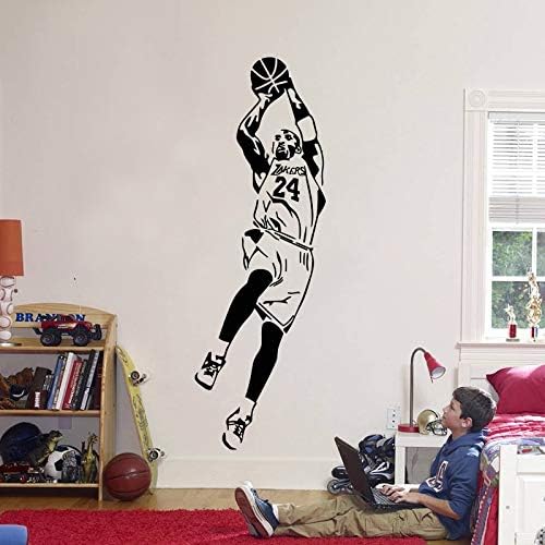 haotong11 Kobe Bryant Wall Sticker Vinyl DIY Home Decor Basketball Players Wall Decals Sport Star For Kids Living 28 * 84cm