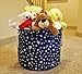 Large Eco-Friendly Canvas Toy Storage Baskets Storage Bins Nursery Bins with Handles (Navy Blue) by Cobei Homegoods