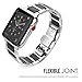 MoKo Compatible Band Replacement for Apple Watch 42mm 44mm Series 4/3/2/1, Stainless Steel Ceramics Link Replacement Strap Bracelet with Butterfly Buckle Clasp - Black (Not Fit iWatch 38mm 40mm)