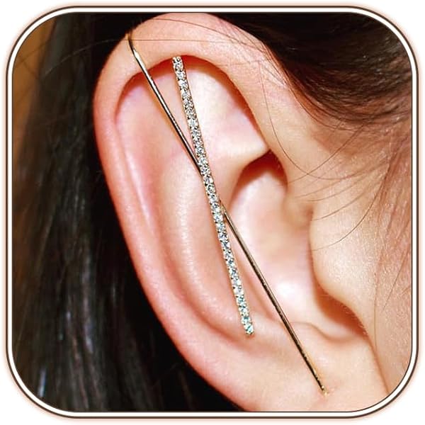 Piercing Lightning Bolt Ear Cuff Gold Lightning Bolt Geometric Ear