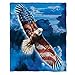 Dawhud Direct American Eagle Fleece Blanket for Bed, 50