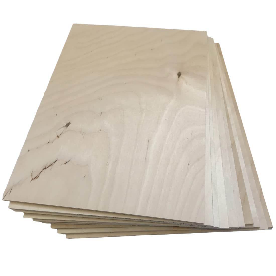 10 Pack of 3mm Birch Plywood 300x210x3mm (A4 Approx) Ply Sheets Seconds