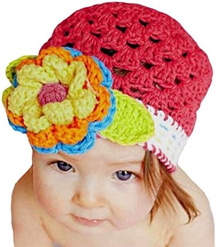 1PCS Cute Big Flower Baby Kids Infant Toddler Girl Warm Beanie Knit Hat Cap Beanies Cotton Bonnet Children Accessories