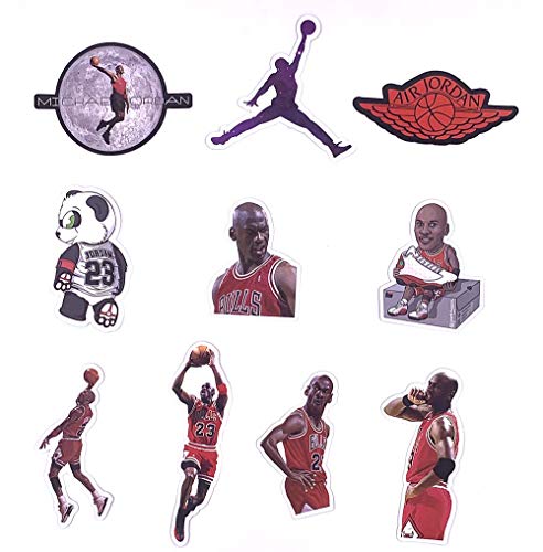 Jordan Shoe AJ Sneaker Laptop Stickers Cool Vinyl Waterproof Sport NBA Basketball Sticker Skateboard Pad MacBook Car Snowboard Bicycle Luggage Decal 50pcs Pack, Great Gift Choice for Teens Boyfriend