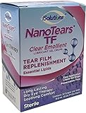 NanoTears TF Preservative Free Clear Emollient Lubricant Gel Eye Drops, 32 Single Use Vials