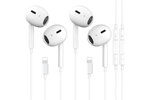 GAXIWILO 2 Packs- Wired Headphones for iPhone Earbuds Built-in Microphone & Volume Control Nosie Reduction Headsets Compatible with iPhone 14/13/12/11/XR/XS/X/8/7/SE/Pro/Pro Max/Support All iOS System