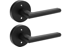 Haidms 1 Pack Black Dummy Door Handles, Single Sided Door Lever, Zinc Alloy Doorhandles Closet Door Lever Hardware Heavy Duty