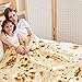 CASOFU Burritos Tortilla Throw Blanket, Double Sided Giant Flour Novelty Blankets for Your Family, 285 GSM Soft and Comfortable Flannel Taco Blanket.(Yellow, 60 inches)