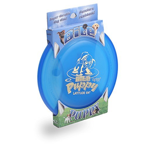 Latitude 64 Golf Discs Opto Line Bite Puppy High Durability K9 Dog Flying Disc - Blue