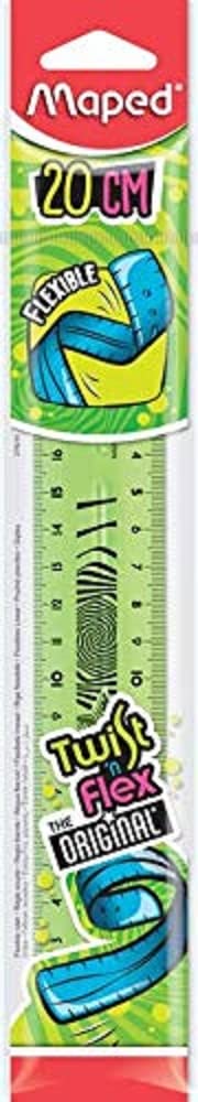 Maped Twist'n Flex Flexible and Fun Unbreakable Flat Ruler 20 cm Double Graduation Green