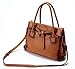 La Poet Genuine Leather Shoulder Tote Bag