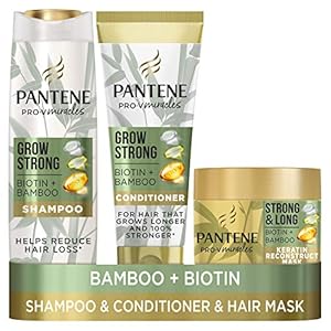 Pantene-Grow-Strong-Shampoo-and-Conditioner-Set-for-Up-to-96-Percent-Less-Hair-Loss-with-Bamboo-and-Biotin-Hair-Growth-Shampoo-Hair-Conditioner-and-Keratin-Treatment-Hair-Mask-for-Dry-Damaged-Hair Pantene Grow Strong Shampoo and Conditioner Set + Keratin Hair Mask Helps Reduce Hair Loss, Shampoo, Hair Conditioner…