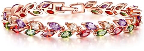 CARSINEL Glamourous White or Rose Gold Plated Multi-Styles Tennis Bracelet The Best Gift for Your Lover