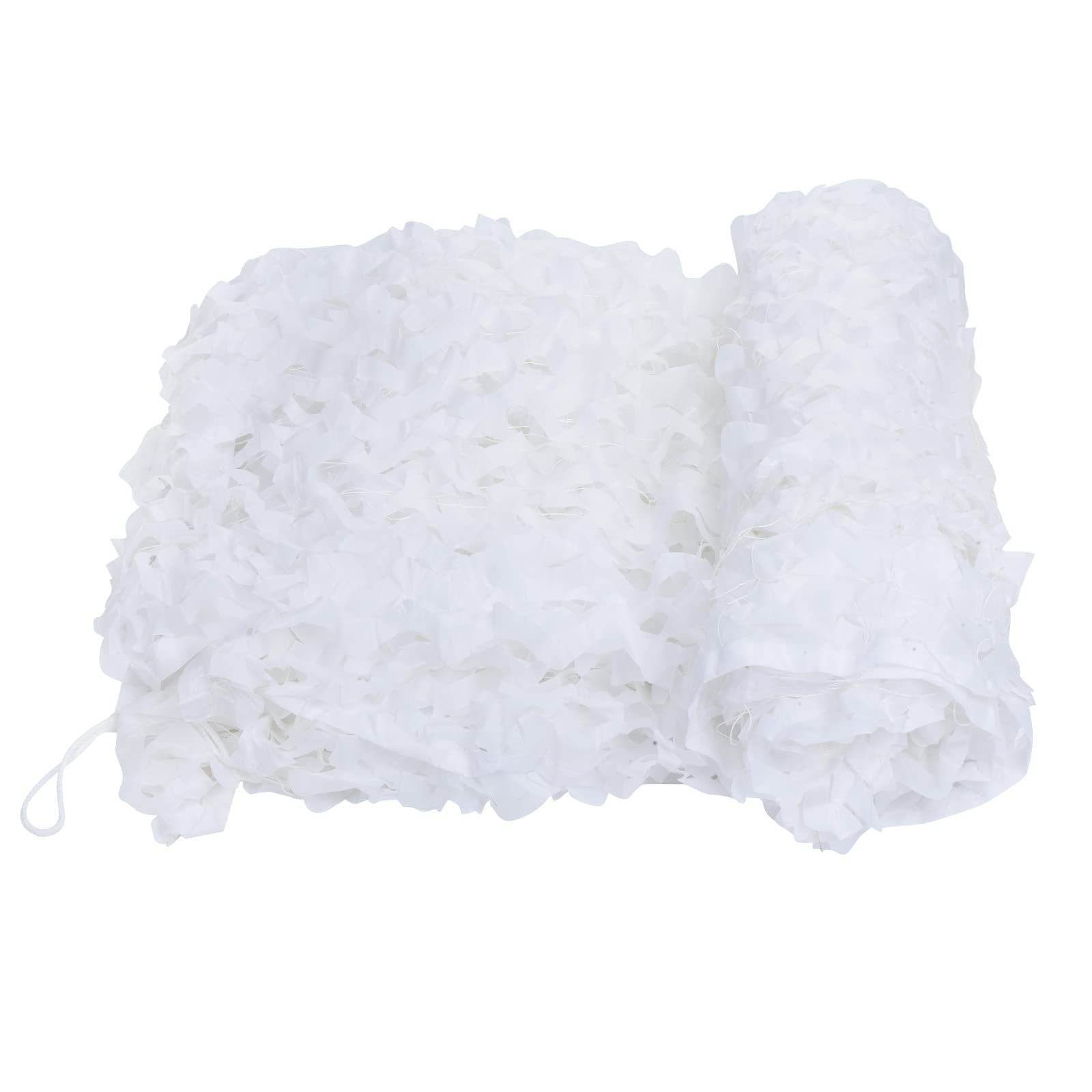 PATIKIL Camouflage Netting 10 x 10ft Camo Netting 210D Oxford Durable Camo Mesh Net Blind Sunshade Hunting Shooting Hide Army for Camping Theme Party Car Cover Decoration, White