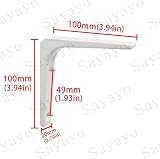 Sayayo EJR100W-4P Shelf Bracket 100mm Corner Brace White 4 pcs view 5