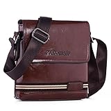 Small Leather Messenger Bag Men's Shoulder CrossBody Pusre Travel Bag Pack Organizer