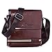 Small Leather Messenger Bag Men's Shoulder CrossBody Pusre Travel Bag Pack Organizer