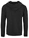 Delta Adult Men's Snow Heather French Terry Zip Hoodie Sweatshirt Black Medium