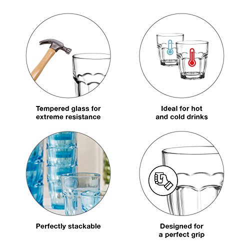 Bormioli Rocco Rock Bar Stackable Juice Glasses Set Of 6 Dishwasher