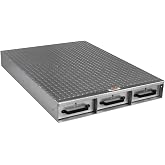 Jobox 1403980 3-Drawer Long Floor Heavy-Duty Aluminum Drawer Storage - (36" W x 6" H x 50" L)