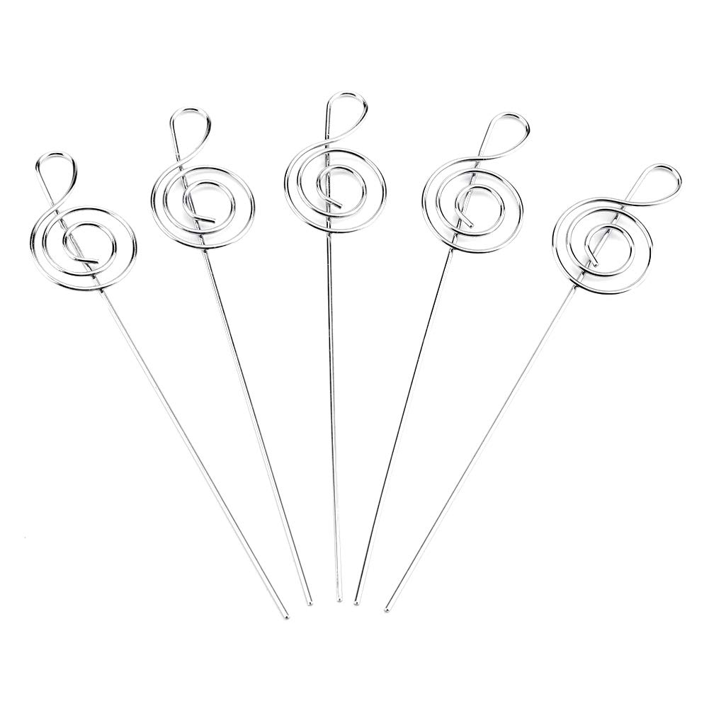 Place Card Holder 50pcs Metal Wires Photo Card Picture Memo Paper Note Display Clip Holders Note Memo Holder(Note Shape)