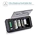 EBL Universal Battery Charger with 2 USB Port & Discharge for AA AAA C D 9V Ni-MH/Ni-CD Rechargeable Batteries - Upgraded Charger