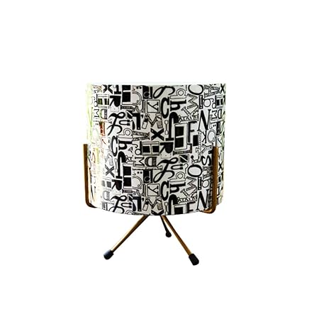 Pepper Agro Cylindrical Shape Metal Meena Pots with Stand | Black leters Pattern Deisgn Flower Planter for Home Garden Decor | Table Top Flower Pot | Best for Indoor Plantation