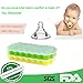 Ice Cube Trays,2 Pack Food Grade Silica Gel Flexible and BPA Free 74 Cubes Ice Trays with Lid Stackable Mini Cocktail Whiskey Ice Cube Mold Storage Containers-Green/Yellow