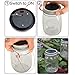 Homeleo 5-Pack Warm White Solar Mason Jar Lid Insert w/ Stainless Steel Hangers, Solar Powered LED Mason Jars Light Up Lid Set(Jars NOT Included)