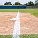 Champion Sports Pro Double First Base - Official One Piece Double First Base - Easy Install Base With Ground Anchors,Orange